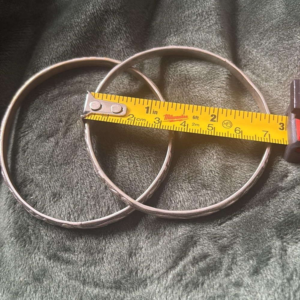 Vintage Silver Engraved Bracelets - Picture 9 of 9